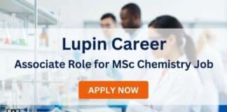 MSc Chemistry Job at Lupin | Apply Now for Associate Role MSc Chemistry Job at Lupin | Apply For Associate Role