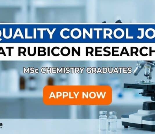 Quality Control Job at Rubicon | Chemistry Graduates Apply Now