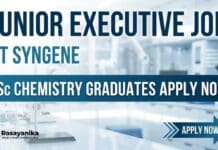 BSc Chemistry Job in Bangalore at Syngene | Apply Now Syngene Career: Chemical Junior Executive Job in Bangalore | Apply Now