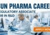 Sun Pharma Career Opportunity – Regulatory Affairs Executive | Apply Now Regulatory Associate Job at Sun Pharma | Chemical Science Career