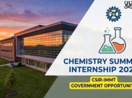 CSIR-IMMT Chemistry Summer Internship 2026 – Government Opportunity