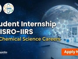 ISRO Internship for Chemical Science Careers | Apply Now