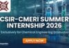 Chemical Engineering Internship at CSIR–CMERI | Apply for Summer Internship 2026