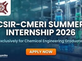 Chemical Engineering Internship at CSIR–CMERI | Apply for Summer Internship 2026