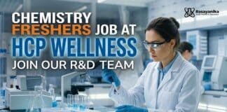 Chemistry Freshers Job at HCP Wellness | Apply Now