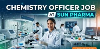 Chemistry Officer Job at Sun Pharma | Candidates Apply Now