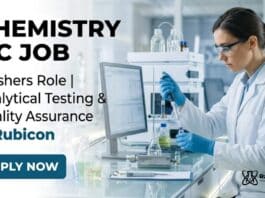 Chemistry QC Job at Rubicon | Freshers Role | Apply Now