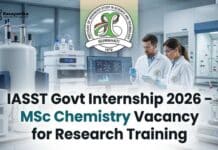 Govt Internship at IASST | Chemistry Candidates | Apply Now