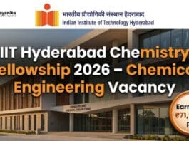 Chemistry Fellowship at IIT Hyderabad | Candidates Apply Now 