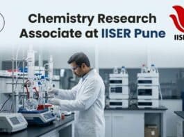 Chemistry Research Associate Job at IISER Pune | Apply Now