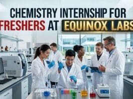 Chemistry Internship For Freshers at Equinox labs | Apply Now