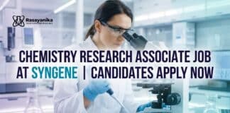 Senior Research Associate – Medicinal Chemistry Job at Syngene, Bangalore Chemistry Research Associate Job at Syngene | Apply Now