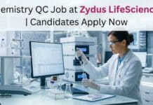 MSc Chemistry QC Job Opportunity – Analyst Role in Oncology Manufacturing at Zydus Lifesciences Chemistry QC Job at Zydus Lifesciences | Apply Now