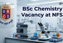 NFSU Hiring Project Assistants | BSc Chemistry Vacancy 2026 – Apply Now! BSc Chemistry Vacancy at NFSU | Candidates Apply Now