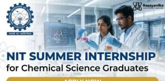 NIT Summer Internship for Chemical Science Graduates | Apply Now Government Chemistry Internships at NIT | Apply Now for Summer Internship Programme
