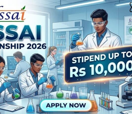 Chemistry Internship | FSSAI Internship Opportunity Apply Now