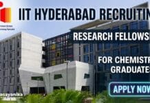 Research Fellowship at IIT Hyderabad For Chemistry Graduates | Apply & Earn Up to Rs. 37,000/month IIT Hyderabad Recruitment | JRF Job & Research Fellowship for Chemistry Graduates | Apply Now