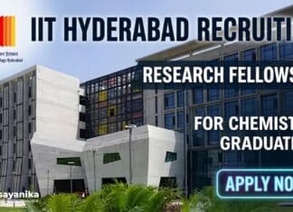 Research Fellowship at IIT Hyderabad For Chemistry Graduates | Apply & Earn Up to Rs. 37,000/month IIT Hyderabad Recruitment | JRF Job & Research Fellowship for Chemistry Graduates | Apply Now