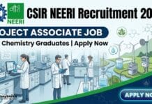 CSIR NEERI Recruiting MSc Chemistry Graduates | Apply for Project Associate Role and earn up to Rs. 31,000/- pm CSIR NEERI Recruitment 2026: Project Associate Job | MSc Chemistry Graduates Apply Now