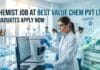 Chemist Job at BEST VALUE CHEM PVT LTD | Grads Apply Now
