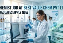 Chemist Job at BEST VALUE CHEM PVT LTD | Grads Apply Now