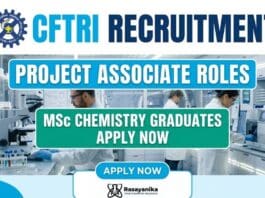 anGovernment Jobs for MSc Chemistry at CFTRI | Project Associate alytical