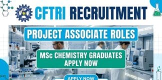 anGovernment Jobs for MSc Chemistry at CFTRI | Project Associate alytical