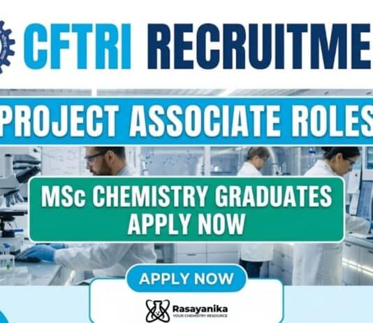 anGovernment Jobs for MSc Chemistry at CFTRI | Project Associate alytical