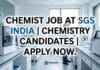 SGS India Hiring Chemist & Section In-Charge | QC Jobs in Ahmedabad Chemist Job at SGS India | Chemistry Candidates | Apply Now