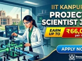 Project Scientist Job at IIT Kanpur | MSc Chemistry Graduates Apply Now