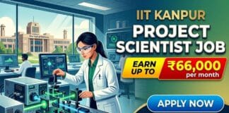 Project Scientist Job at IIT Kanpur | MSc Chemistry Graduates Apply Now