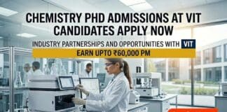 Chemistry PhD Admissions at VIT | Candidates Apply Now