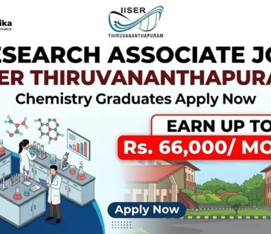 Research Associate Job at IISER Thiruvananthapuram | PhD Chemistry Graduates Apply Now