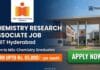 Chemistry Research Associate Job at IIT Hyderabad | Apply Now 