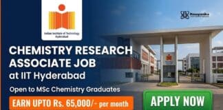 Research Associate Role at IIT Hyderabad for PhD Chemistry Graduates – Apply Now | Earn Upto Rs. 65,000/- per month + HRA Chemistry Research Associate Job at IIT Hyderabad | Apply Now