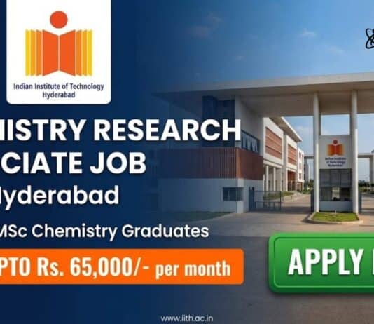 Chemistry Research Associate Job at IIT Hyderabad | Apply Now 
