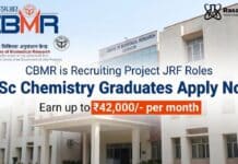 CBMR is Recruiting Project JRF Roles | Chemistry Graduates Apply Now & Earn up to ₹42,000/- per month CBMR Recruitment 2026: Research Jobs in Chemistry | Apply Now for Govt Job