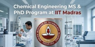 Chemical Engineering PhD Program at IIT Madras | MS & PhD