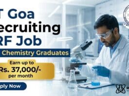 JRF Job at IIT Goa | MSc Chemistry Graduates Apply Now for Government Vacancy