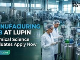 MSc Chemistry Job at Lupin | Chemical Science Graduates Apply Now