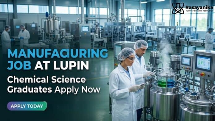 MSc Chemistry Job at Lupin | Chemical Science Graduates Apply Now MSc Chemistry Job at Lupin | Chemical Science Graduates Apply Now
