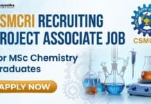 CSIR-CSMCRI Recruiting MSc Chemistry Graduates | +15 Posts Vacancy-earn up to Rs. 31,000/- month MSc Chemistry Job at CSIR-CSMCRI | Apply for Project Associate Role