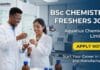 R&D Jobs for BSc Chemistry Freshers at Aquarius Chemicals Limited | Apply Now BSc Chemistry Freshers Job at Aquarius Chemicals Limited | Apply Now for Analytical R&D Jobs