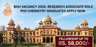 BHU Vacancy 2026: PhD Chemistry Job | Apply Now for Research Associate Job