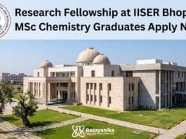 Research Fellowship at IISER Bhopal | MSc Chemistry Graduates Apply Now