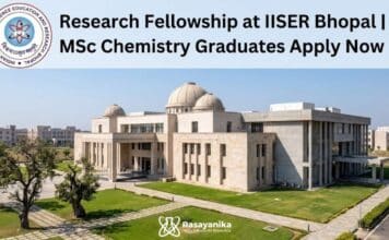 Research Fellowship at IISER Bhopal | MSc Chemistry Graduates Apply Now