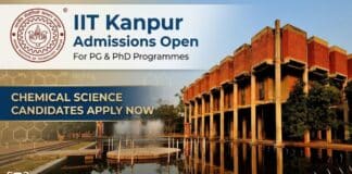 IIT Kanpur Vacancy-PG & PhD Admissions for Chemical Science Graduates | Apply Now