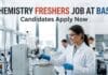 Chemistry Freshers Job at BASF | Candidates Apply Now