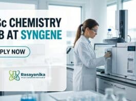 MSc Chemistry Job at Syngene | Candidates Apply Now