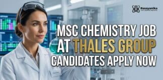 MSc Chemistry Job at Thales Group| Candidates Apply Now